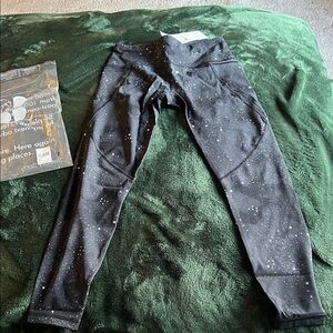 Sweaty Betty Black and White Speckled Leggings